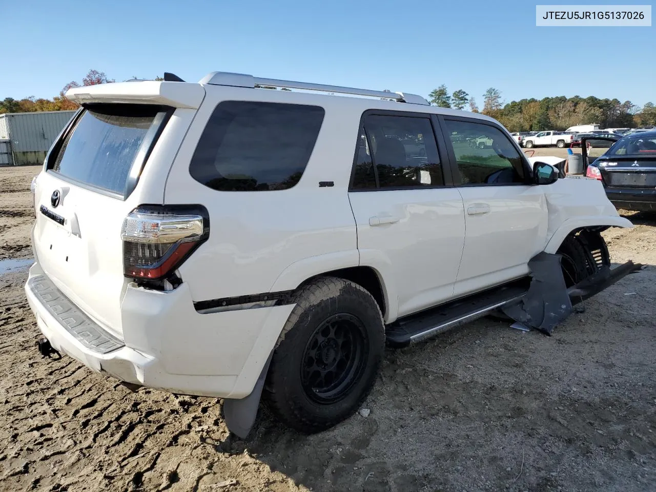 2016 Toyota 4Runner Sr5 VIN: JTEZU5JR1G5137026 Lot: 80200424