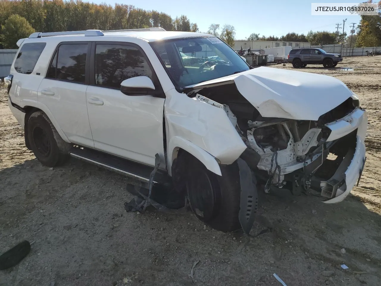 2016 Toyota 4Runner Sr5 VIN: JTEZU5JR1G5137026 Lot: 80200424