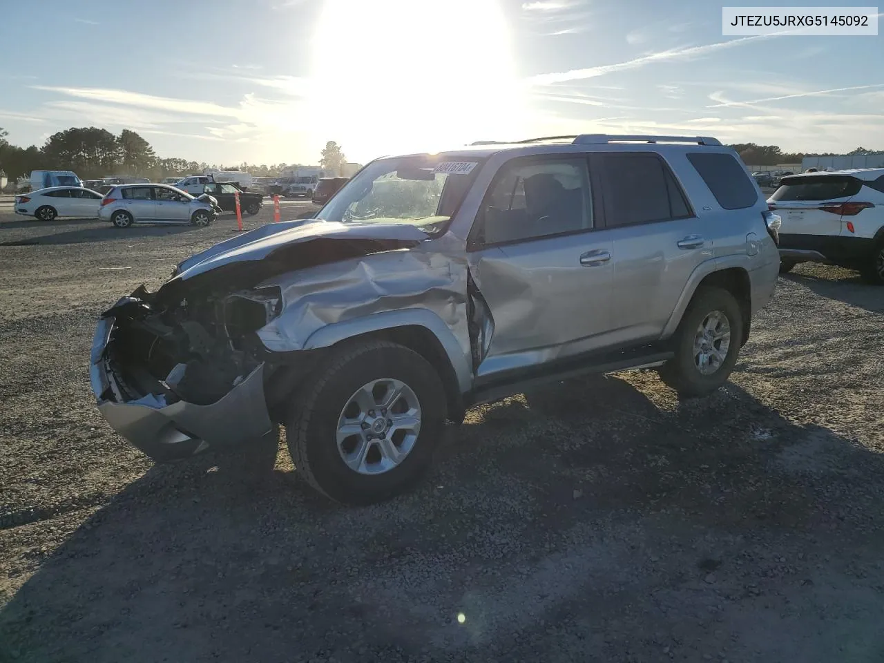 2016 Toyota 4Runner Sr5 VIN: JTEZU5JRXG5145092 Lot: 80416704