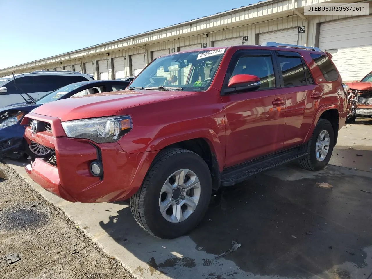 2016 Toyota 4Runner Sr5/Sr5 Premium VIN: JTEBU5JR2G5370611 Lot: 80594724