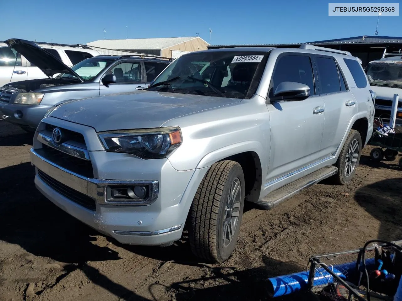 2016 Toyota 4Runner Sr5/Sr5 Premium VIN: JTEBU5JR5G5295368 Lot: 80985664