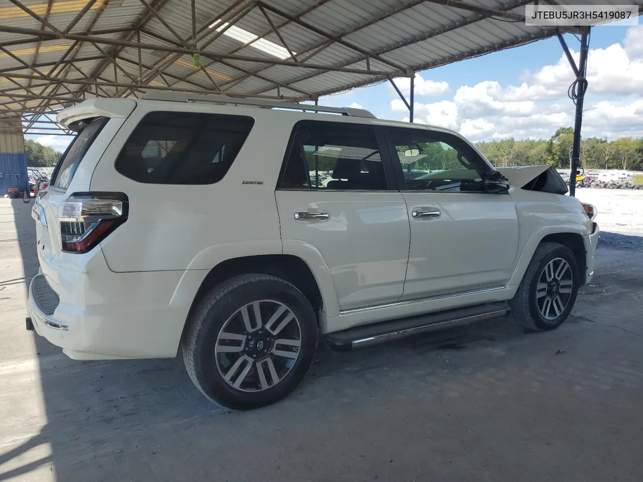 2017 Toyota 4Runner Sr5/Sr5 Premium VIN: JTEBU5JR3H5419087 Lot: 72233984