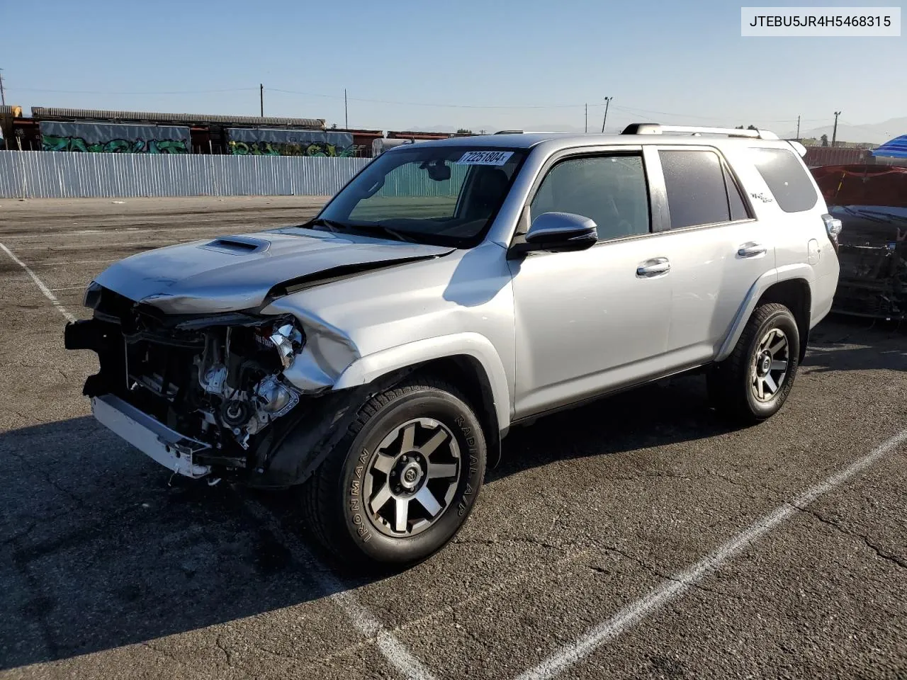 2017 Toyota 4Runner Sr5/Sr5 Premium VIN: JTEBU5JR4H5468315 Lot: 72251804