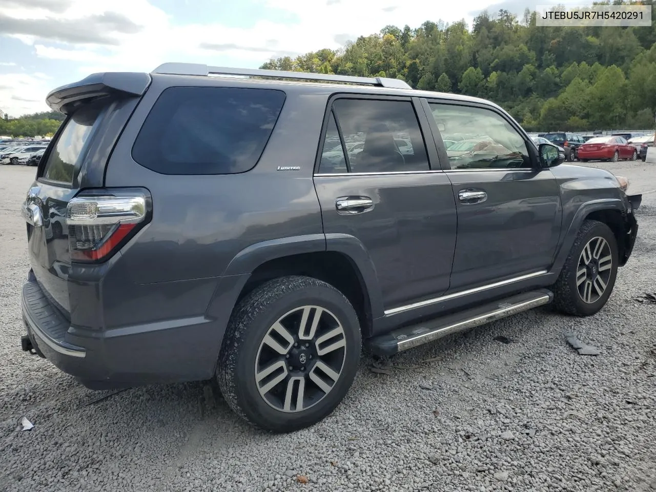 2017 Toyota 4Runner Sr5/Sr5 Premium VIN: JTEBU5JR7H5420291 Lot: 72741844