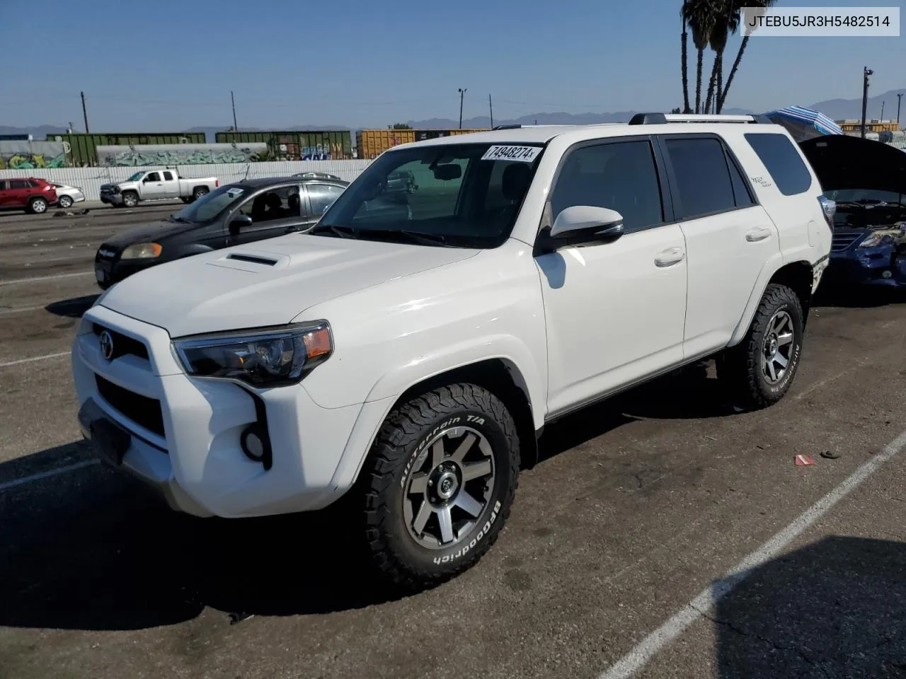 JTEBU5JR3H5482514 2017 Toyota 4Runner Sr5/Sr5 Premium