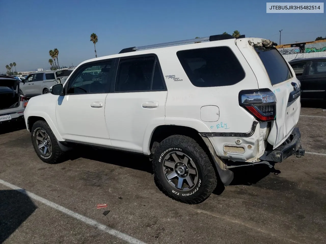 2017 Toyota 4Runner Sr5/Sr5 Premium VIN: JTEBU5JR3H5482514 Lot: 74948274