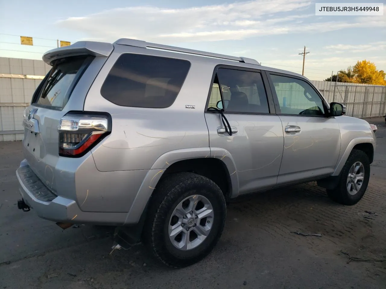 2017 Toyota 4Runner Sr5/Sr5 Premium VIN: JTEBU5JR3H5449948 Lot: 77383324