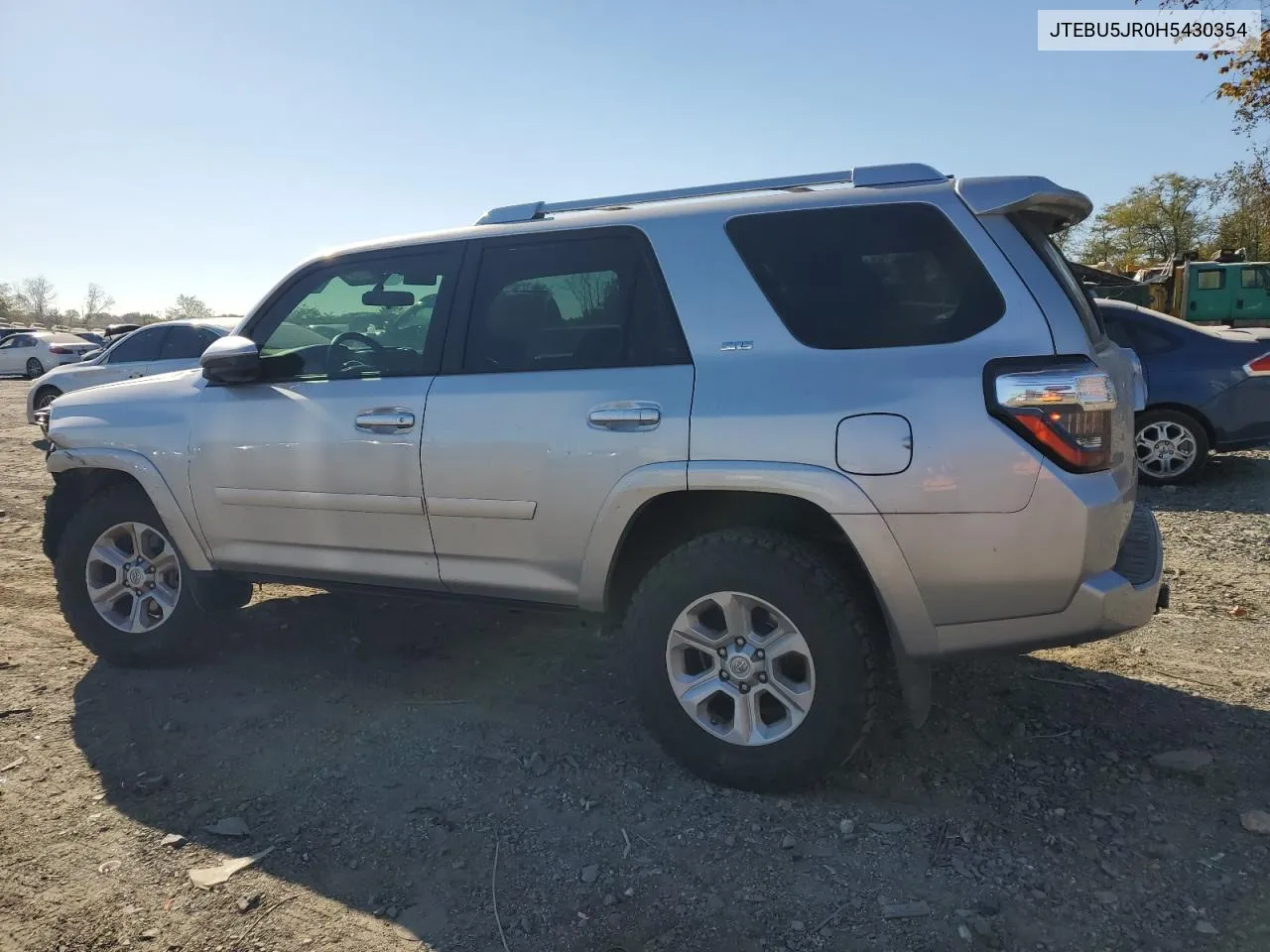 2017 Toyota 4Runner Sr5/Sr5 Premium VIN: JTEBU5JR0H5430354 Lot: 77737444