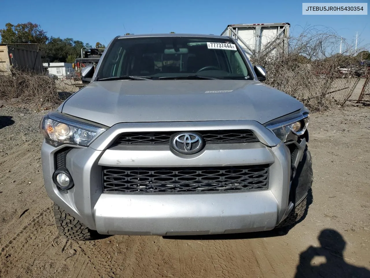 2017 Toyota 4Runner Sr5/Sr5 Premium VIN: JTEBU5JR0H5430354 Lot: 77737444