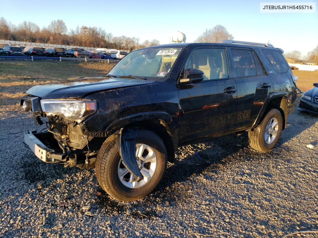 2017 Toyota 4Runner Sr5/Sr5 Premium VIN: JTEBU5JR1H5455716 Lot: 78712974