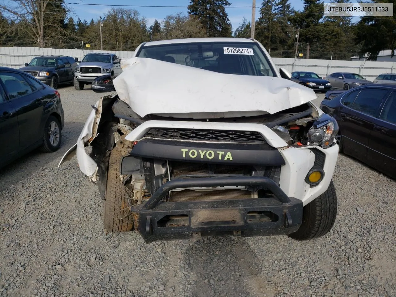 2018 Toyota 4Runner Sr5/Sr5 Premium VIN: JTEBU5JR3J5511533 Lot: 51268274