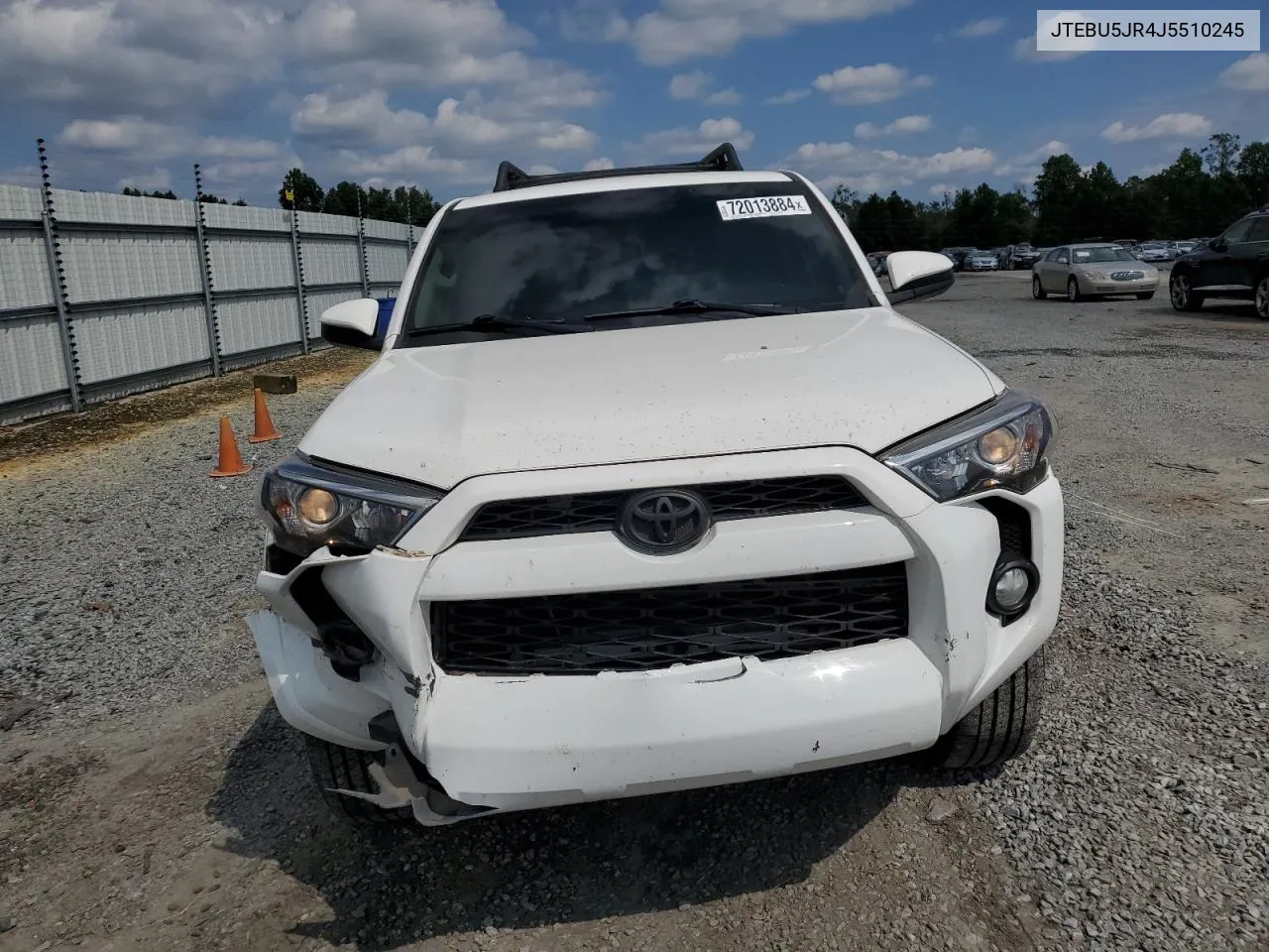 2018 Toyota 4Runner Sr5/Sr5 Premium VIN: JTEBU5JR4J5510245 Lot: 72013884