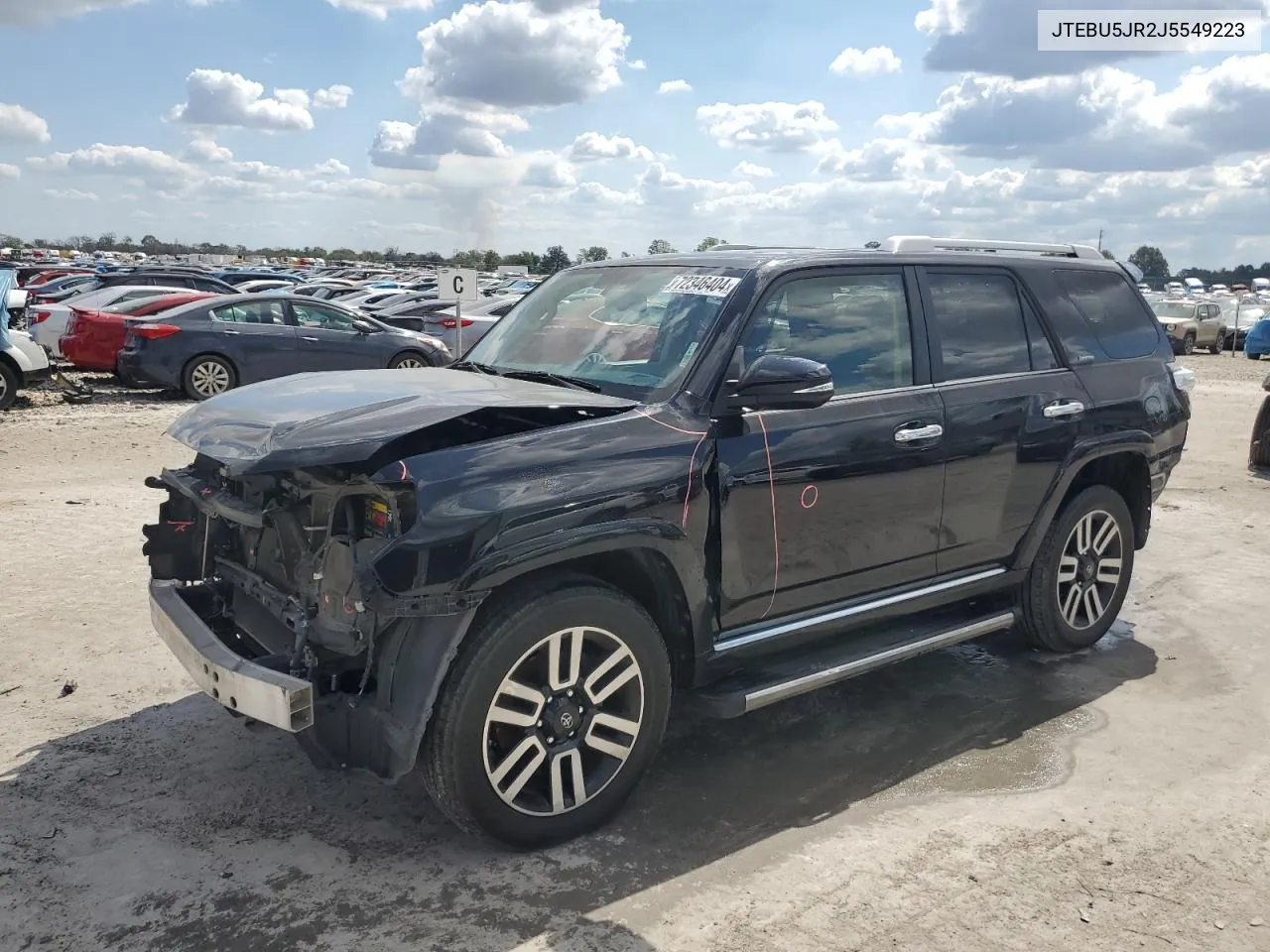 2018 Toyota 4Runner Sr5/Sr5 Premium VIN: JTEBU5JR2J5549223 Lot: 72346404