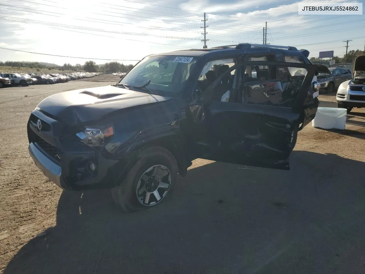 2018 Toyota 4Runner Sr5/Sr5 Premium VIN: JTEBU5JRXJ5524862 Lot: 72847124