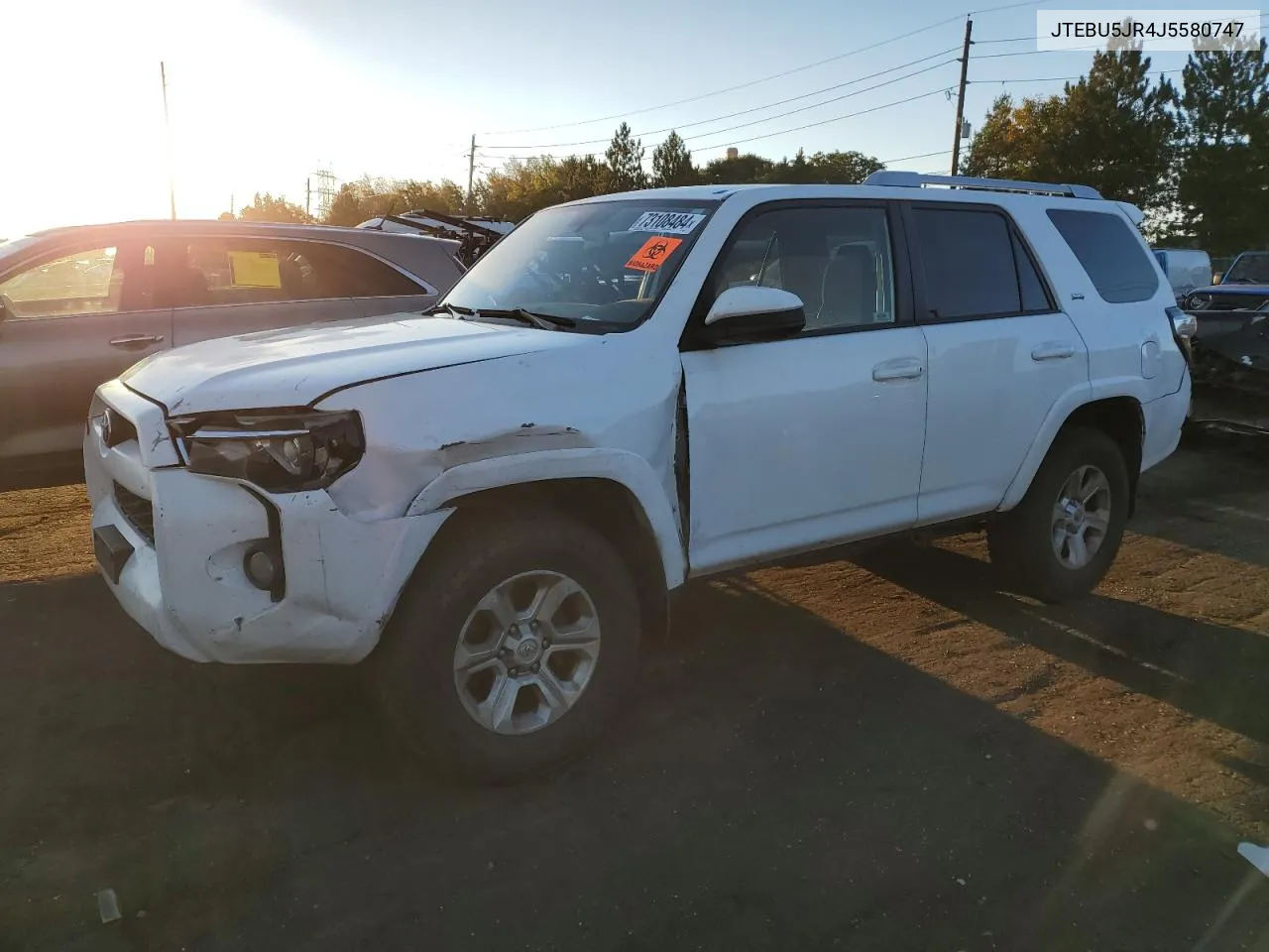 2018 Toyota 4Runner Sr5/Sr5 Premium VIN: JTEBU5JR4J5580747 Lot: 73108484