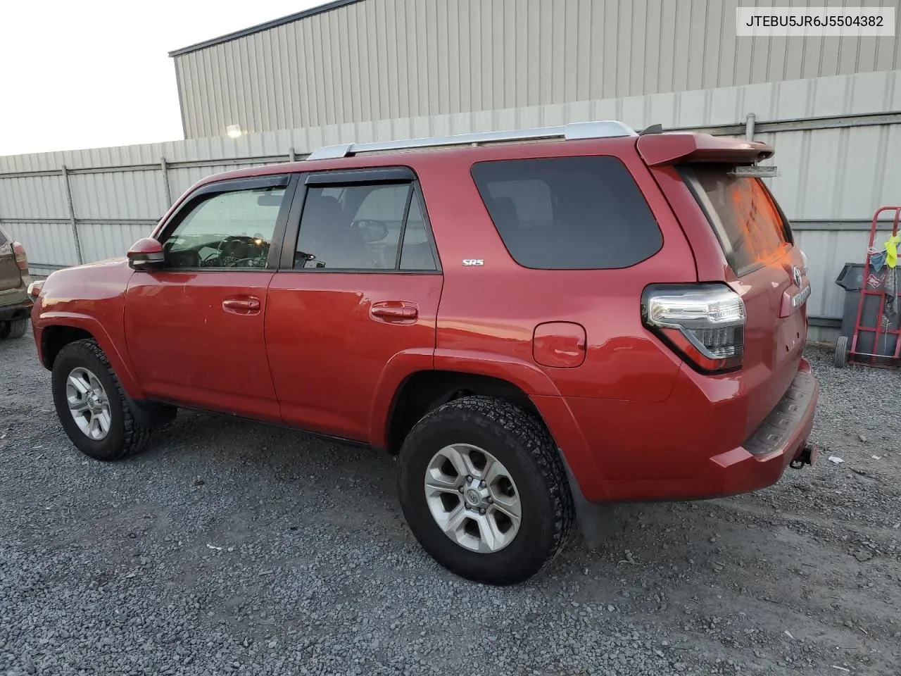 2018 Toyota 4Runner Sr5/Sr5 Premium VIN: JTEBU5JR6J5504382 Lot: 76298734