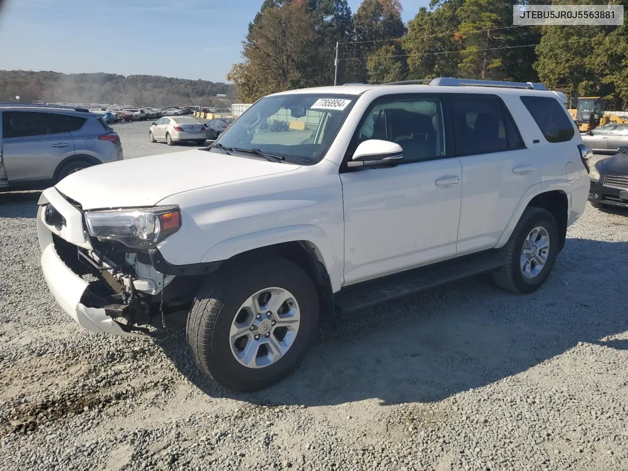 2018 Toyota 4Runner Sr5/Sr5 Premium VIN: JTEBU5JR0J5563881 Lot: 77858954