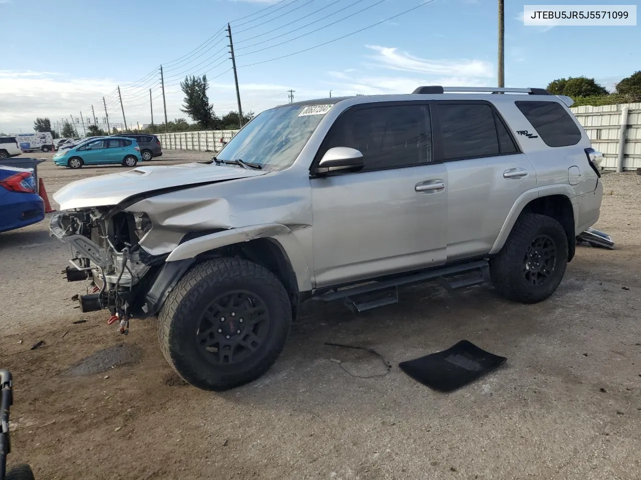 2018 Toyota 4Runner Sr5/Sr5 Premium VIN: JTEBU5JR5J5571099 Lot: 80637204