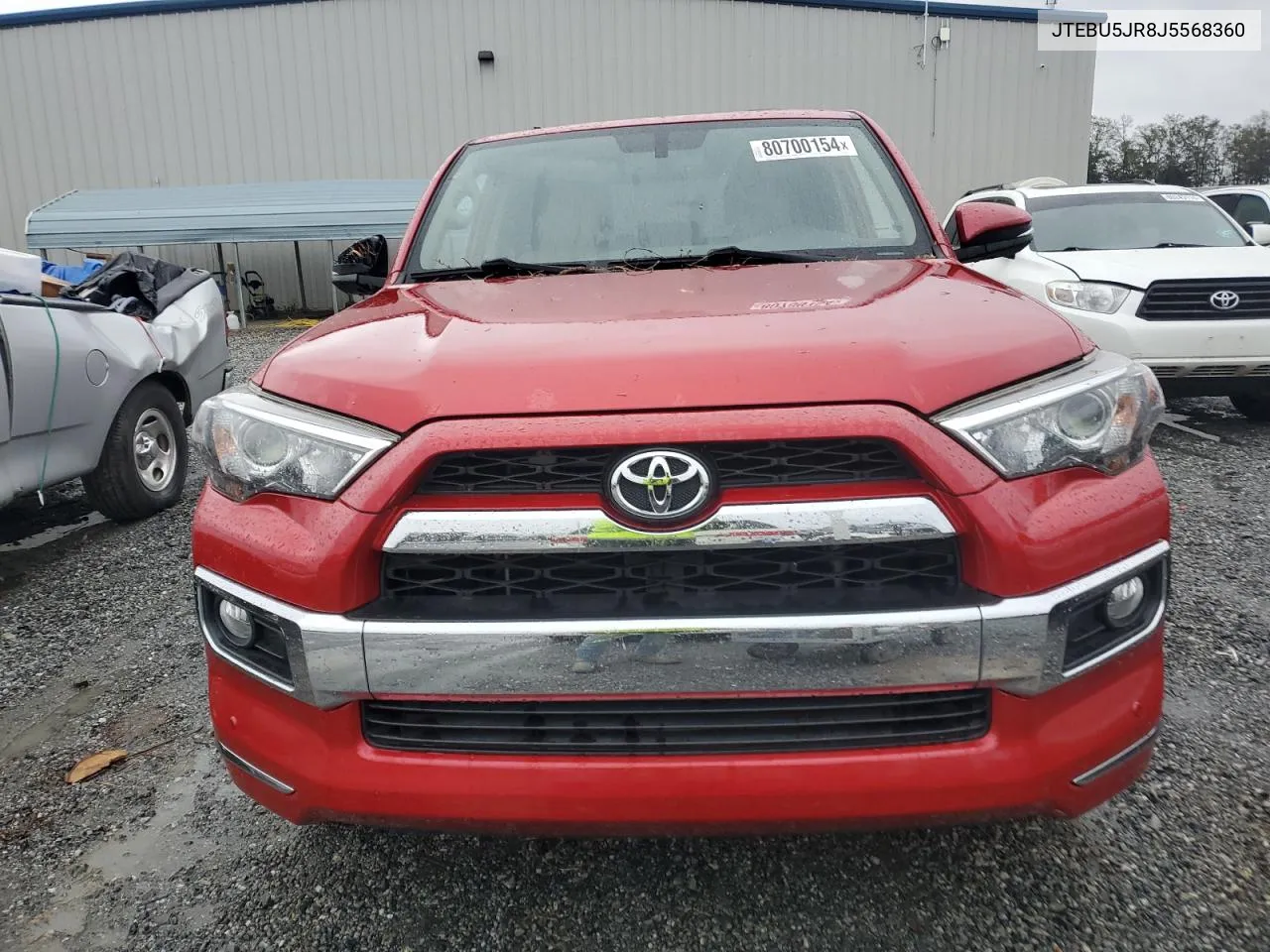 2018 Toyota 4Runner Sr5/Sr5 Premium VIN: JTEBU5JR8J5568360 Lot: 80700154