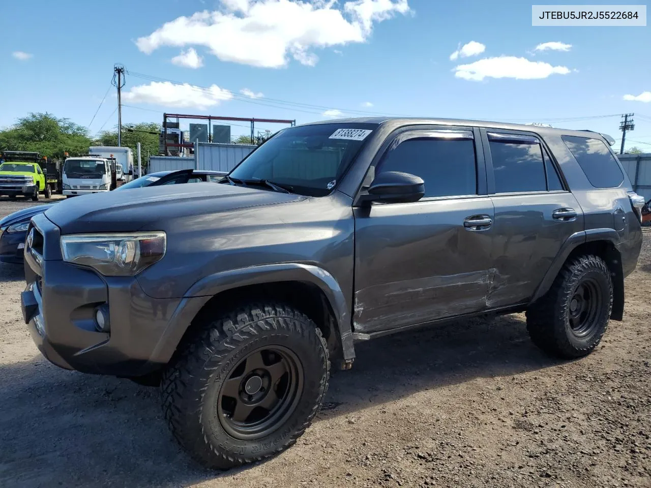 2018 Toyota 4Runner Sr5/Sr5 Premium VIN: JTEBU5JR2J5522684 Lot: 81388274