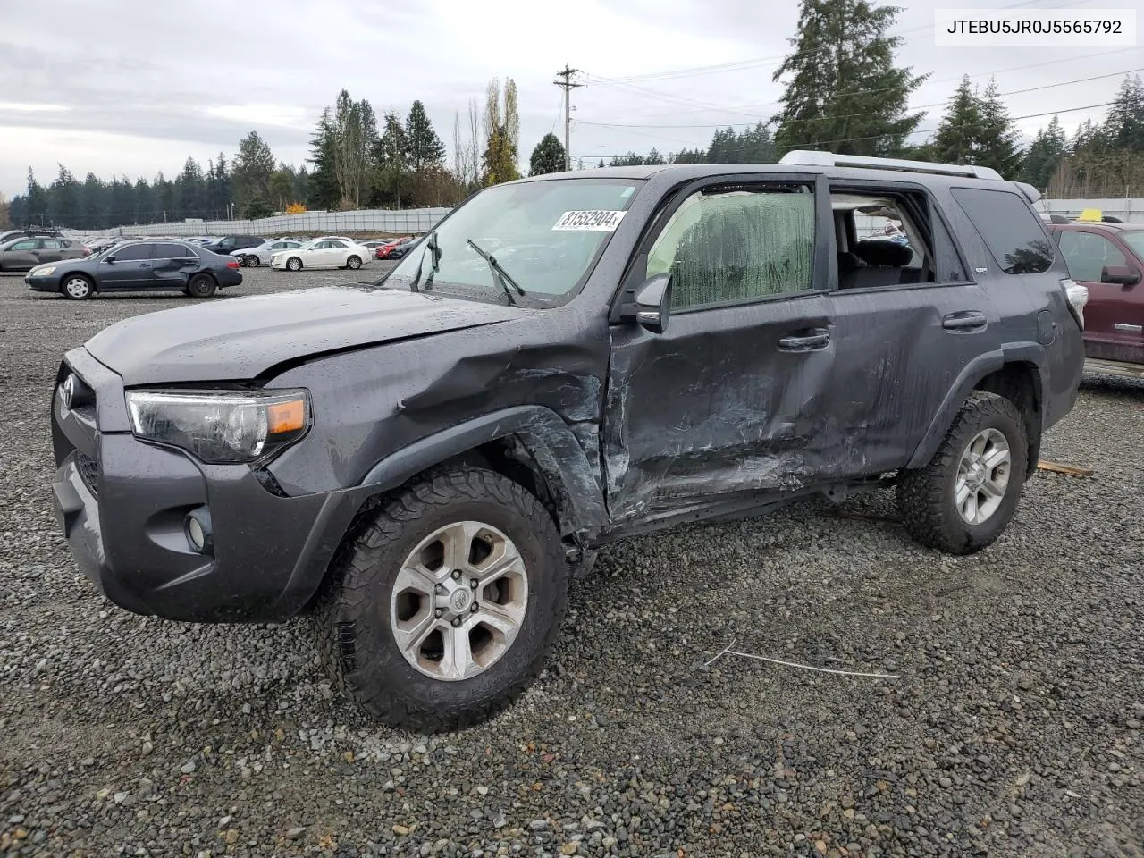 2018 Toyota 4Runner Sr5/Sr5 Premium VIN: JTEBU5JR0J5565792 Lot: 81552904