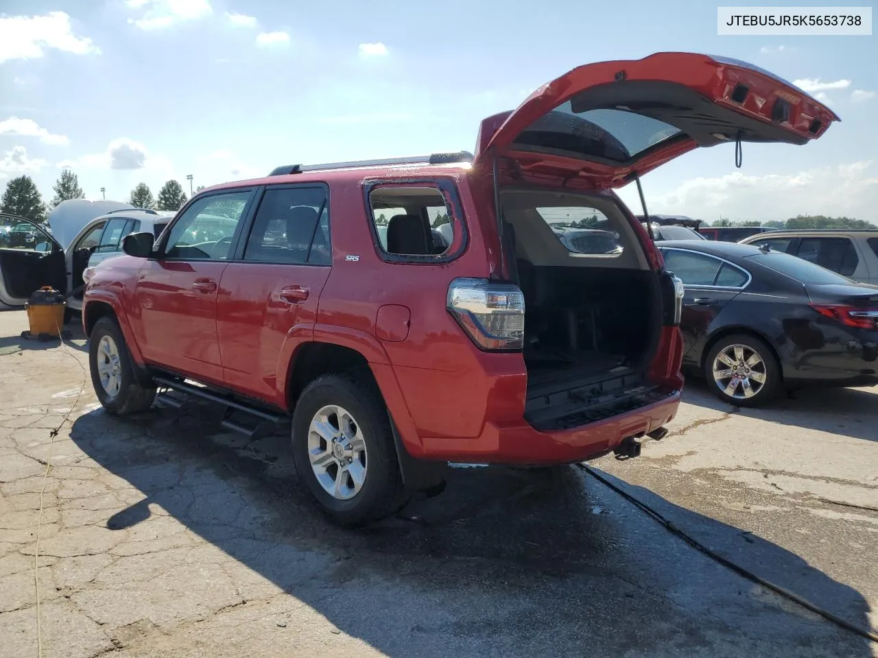 2019 Toyota 4Runner Sr5 VIN: JTEBU5JR5K5653738 Lot: 62821304