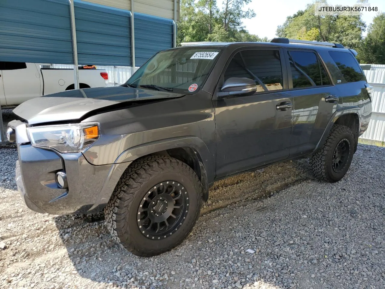 2019 Toyota 4Runner Sr5 VIN: JTEBU5JR3K5671848 Lot: 67552654