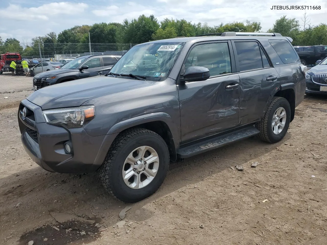 2019 Toyota 4Runner Sr5 VIN: JTEBU5JR5K5711668 Lot: 68952914