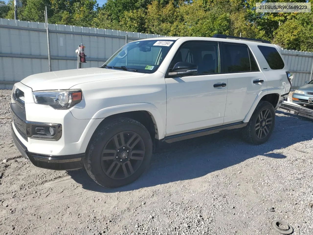 2019 Toyota 4Runner Sr5 VIN: JTEBU5JR9K5689223 Lot: 70612394