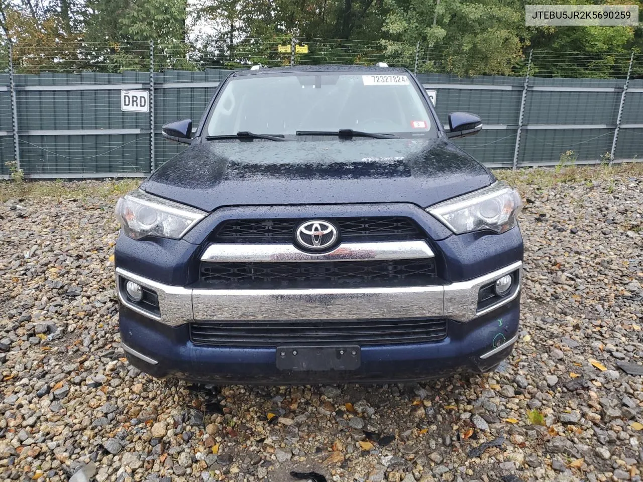 JTEBU5JR2K5690259 2019 Toyota 4Runner Sr5