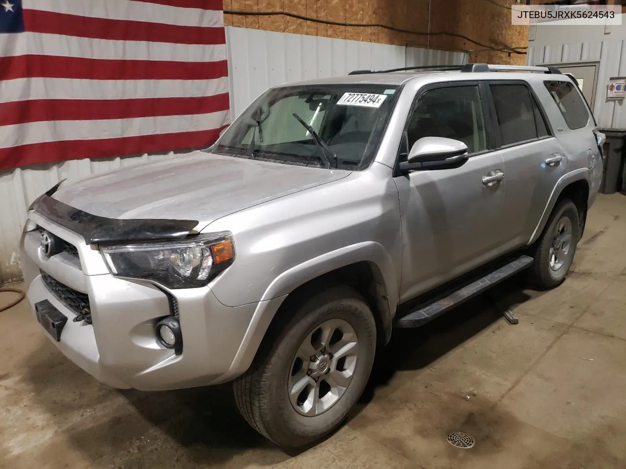 2019 Toyota 4Runner Sr5 VIN: JTEBU5JRXK5624543 Lot: 72775494