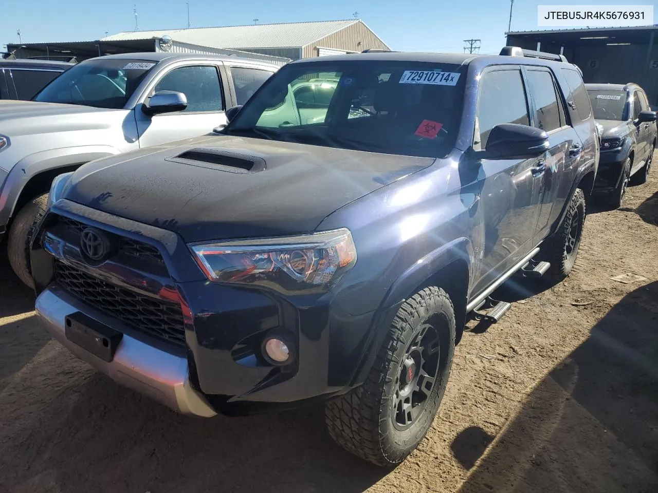 2019 Toyota 4Runner Sr5 VIN: JTEBU5JR4K5676931 Lot: 72910714