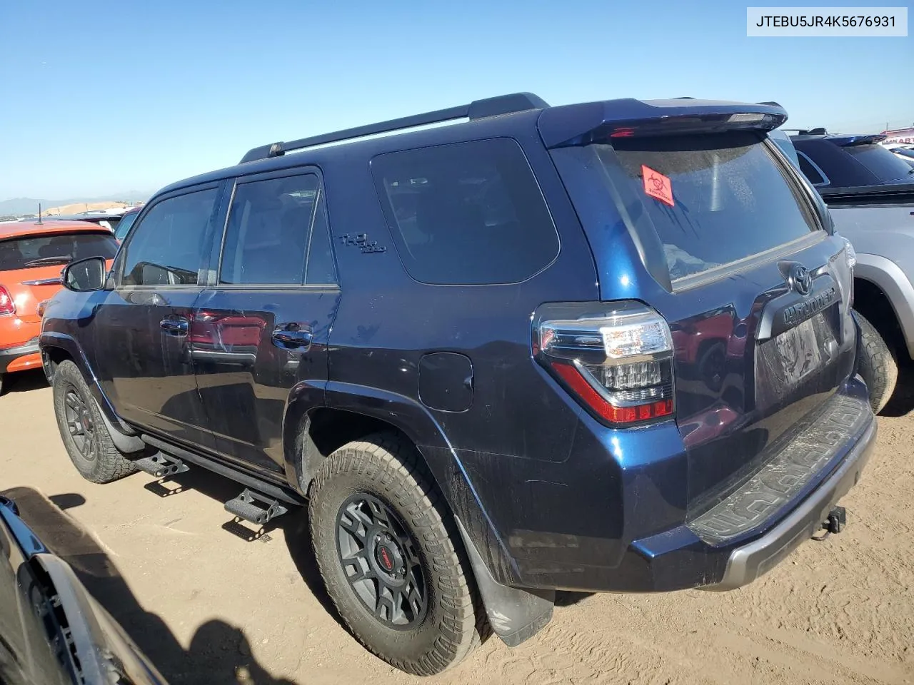 2019 Toyota 4Runner Sr5 VIN: JTEBU5JR4K5676931 Lot: 72910714