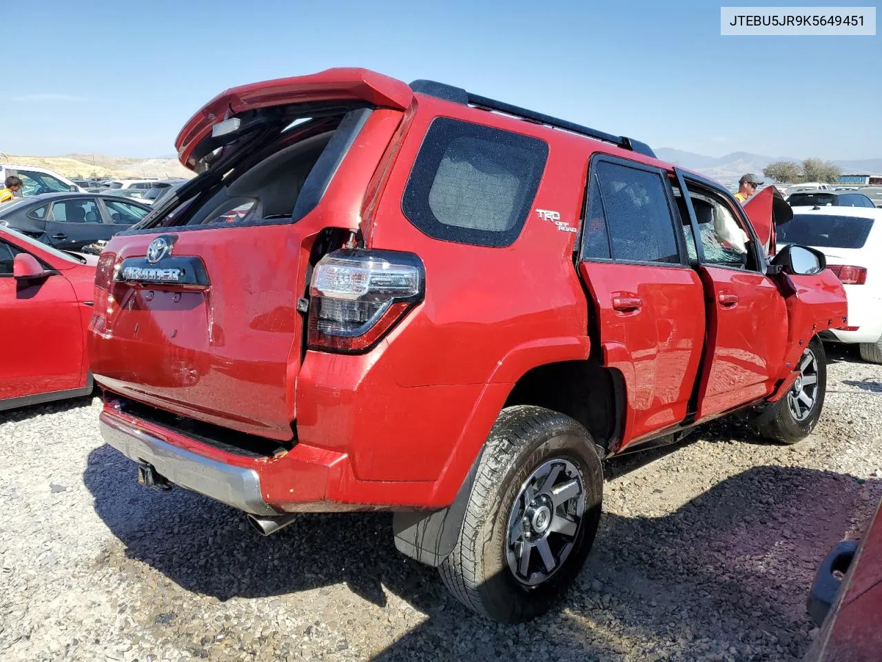 2019 Toyota 4Runner Sr5 VIN: JTEBU5JR9K5649451 Lot: 73832594