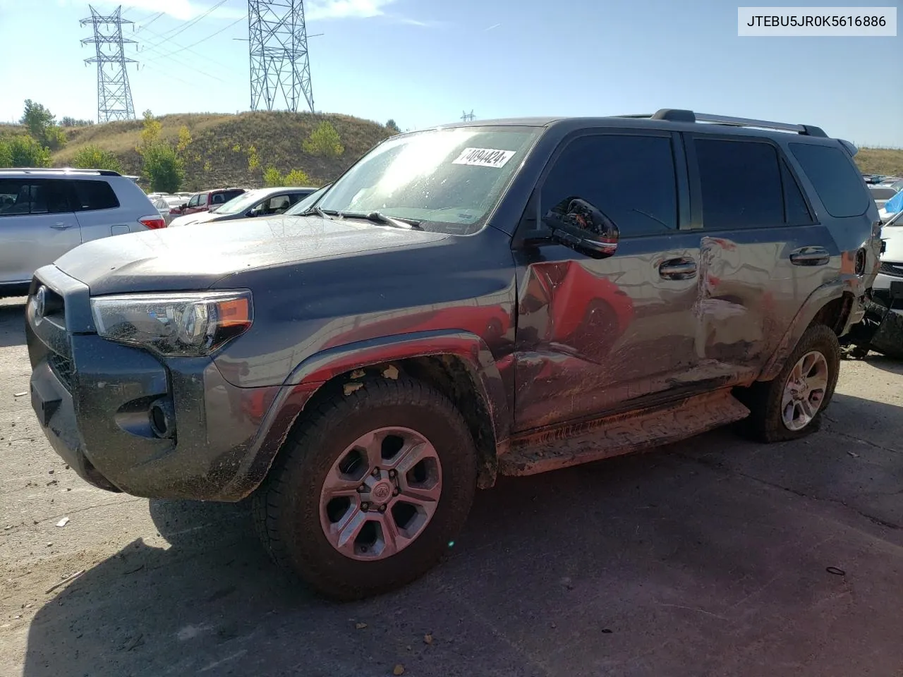 2019 Toyota 4Runner Sr5 VIN: JTEBU5JR0K5616886 Lot: 74094424