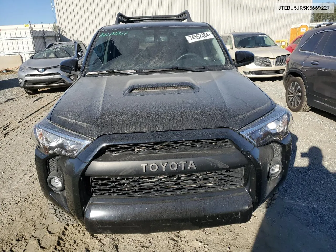 JTEBU5JR5K5669227 2019 Toyota 4Runner Sr5