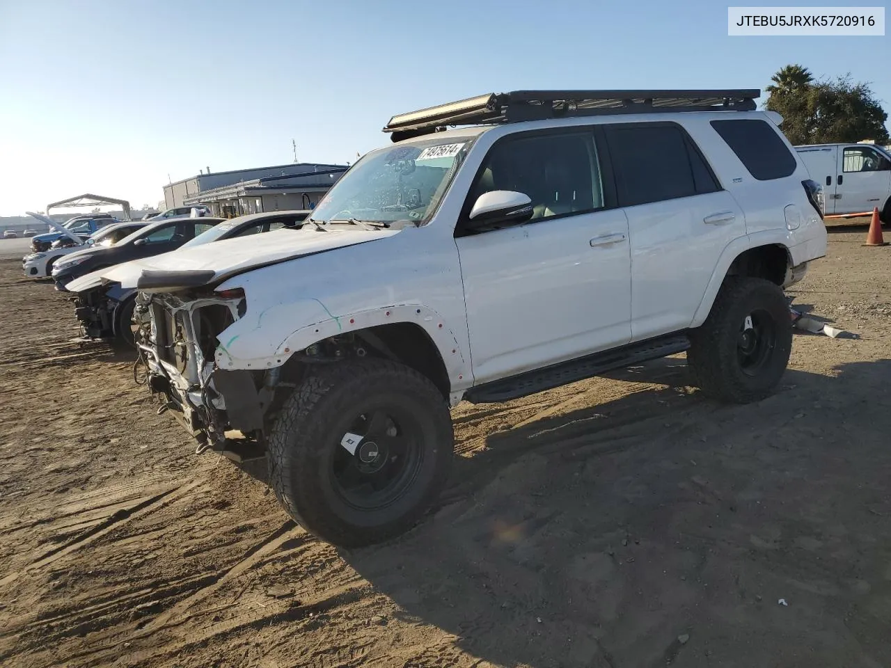 2019 Toyota 4Runner Sr5 VIN: JTEBU5JRXK5720916 Lot: 74975614