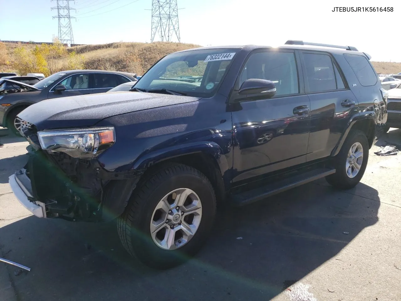 2019 Toyota 4Runner Sr5 VIN: JTEBU5JR1K5616458 Lot: 76322144