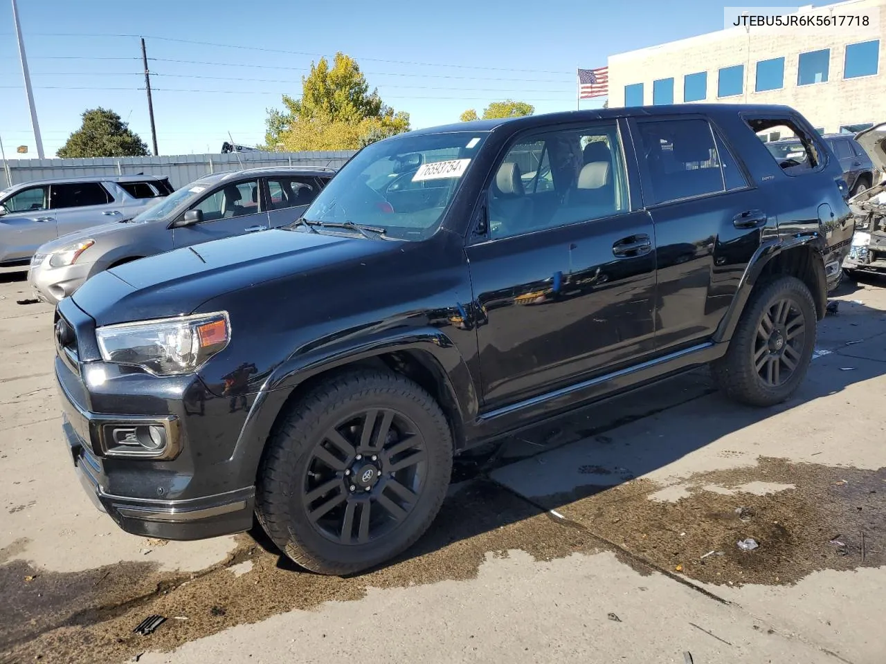 2019 Toyota 4Runner Sr5 VIN: JTEBU5JR6K5617718 Lot: 76593754