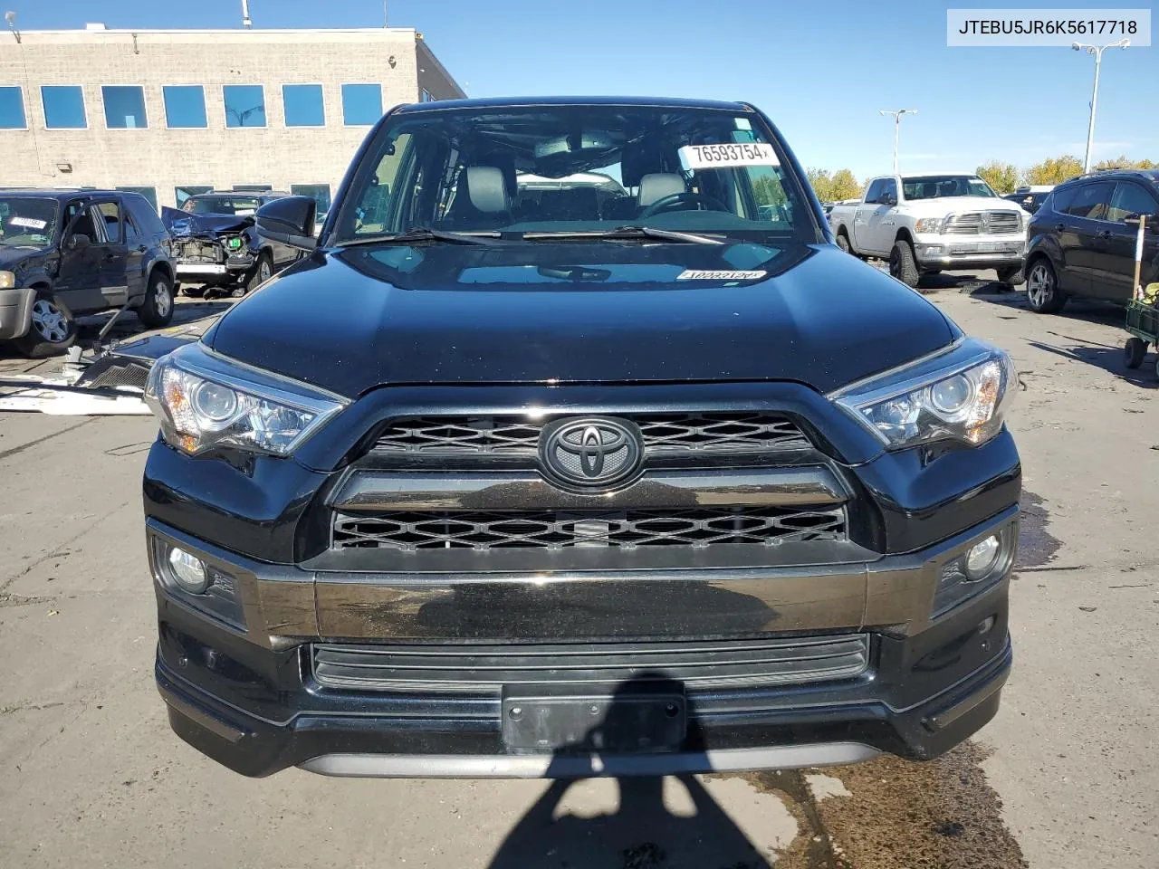 2019 Toyota 4Runner Sr5 VIN: JTEBU5JR6K5617718 Lot: 76593754