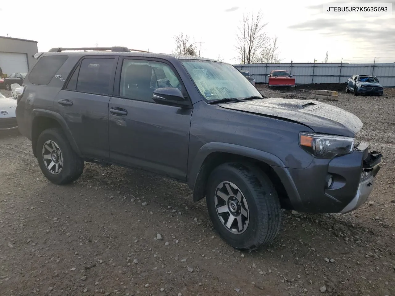 2019 Toyota 4Runner Sr5 VIN: JTEBU5JR7K5635693 Lot: 77324644