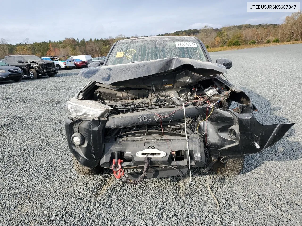 2019 Toyota 4Runner Sr5 VIN: JTEBU5JR6K5687347 Lot: 77531934