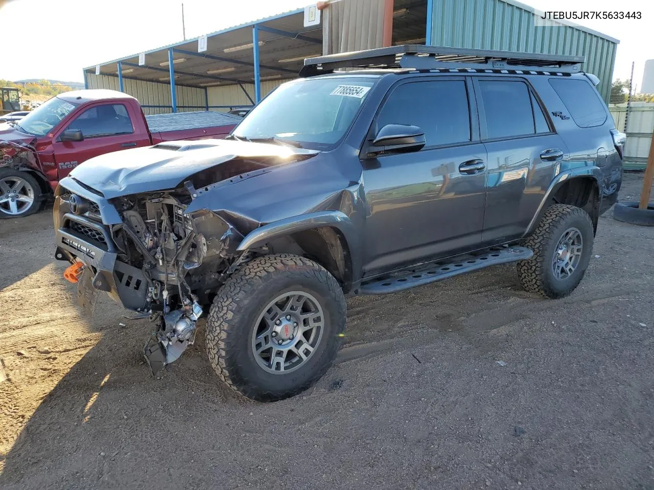 2019 Toyota 4Runner Sr5 VIN: JTEBU5JR7K5633443 Lot: 77885654