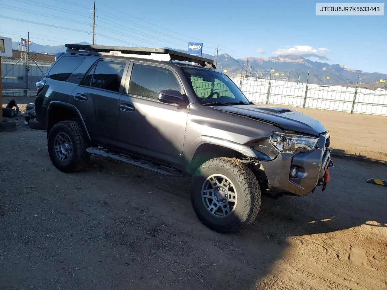 2019 Toyota 4Runner Sr5 VIN: JTEBU5JR7K5633443 Lot: 77885654