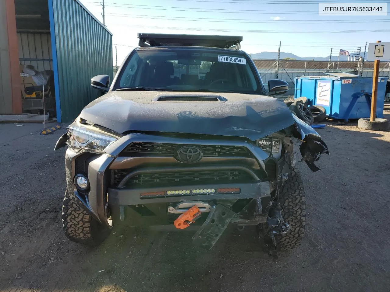 2019 Toyota 4Runner Sr5 VIN: JTEBU5JR7K5633443 Lot: 77885654