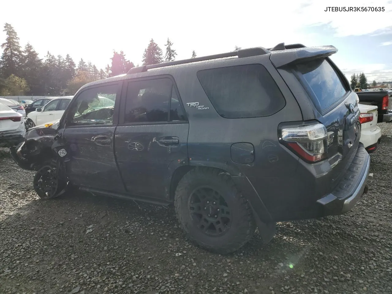 2019 Toyota 4Runner Sr5 VIN: JTEBU5JR3K5670635 Lot: 78190234