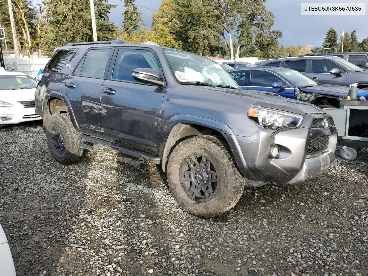 2019 Toyota 4Runner Sr5 VIN: JTEBU5JR3K5670635 Lot: 78190234