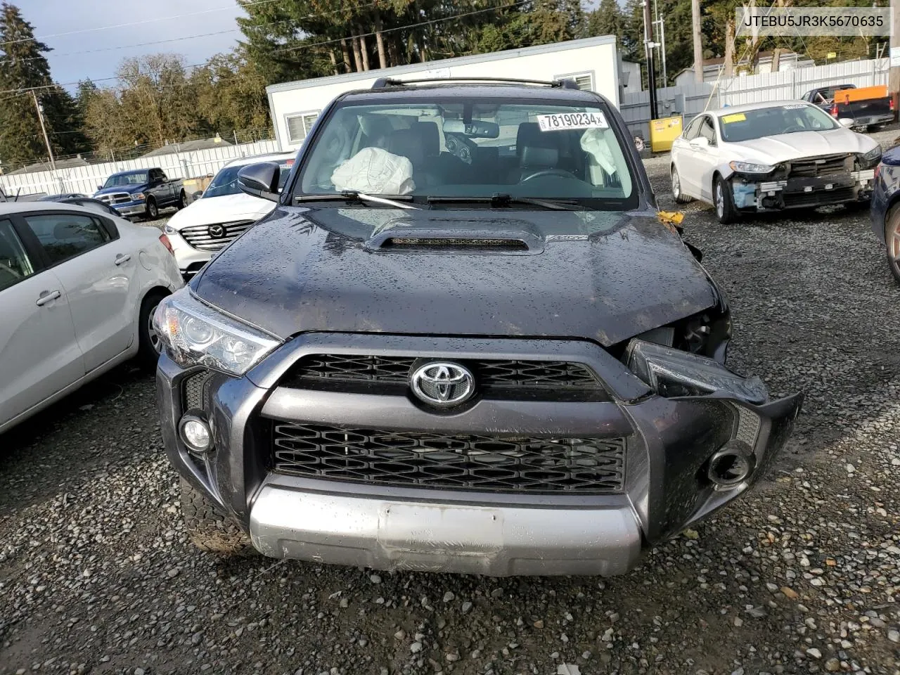 2019 Toyota 4Runner Sr5 VIN: JTEBU5JR3K5670635 Lot: 78190234