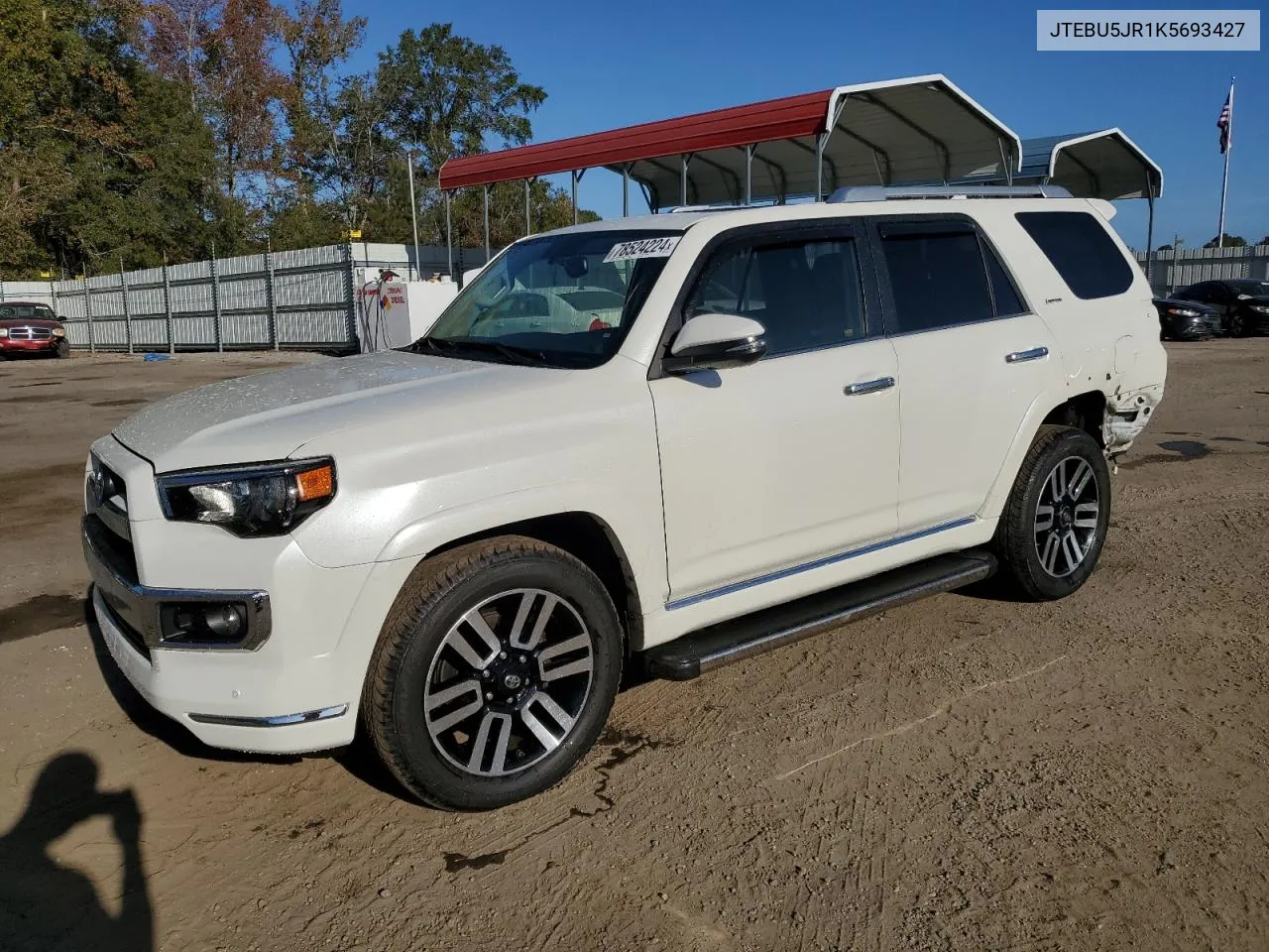 2019 Toyota 4Runner Sr5 VIN: JTEBU5JR1K5693427 Lot: 78524224