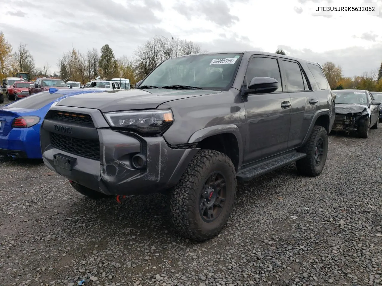 2019 Toyota 4Runner Sr5 VIN: JTEBU5JR9K5632052 Lot: 80055994